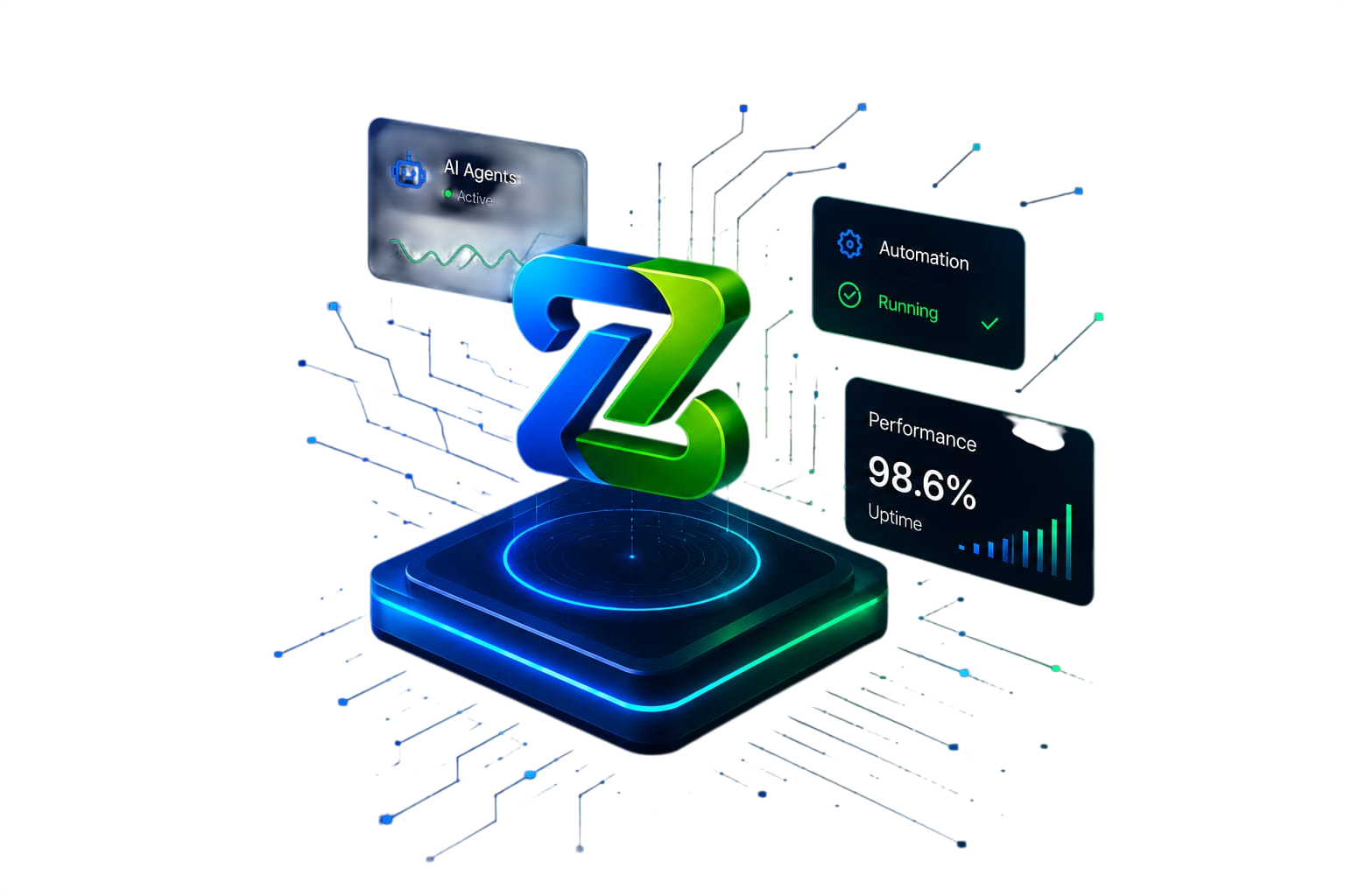 Zetrix AI and software engineering platform illustration